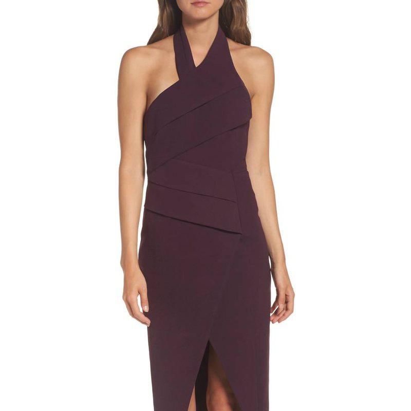 C/MEO Collective Women's Stop Midi Dress In Burgundy