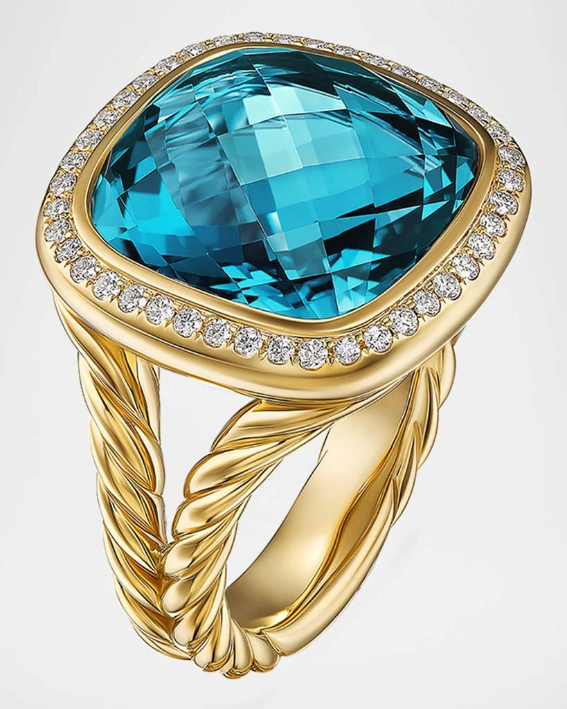 David Yurman Albion Ring with Gemstones and Diamonds in 18K Gold, 15mm 3