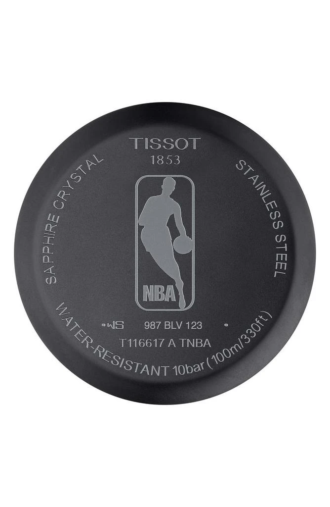 Tissot Chrono XL NBA Leather Strap Watch, 45mm 4