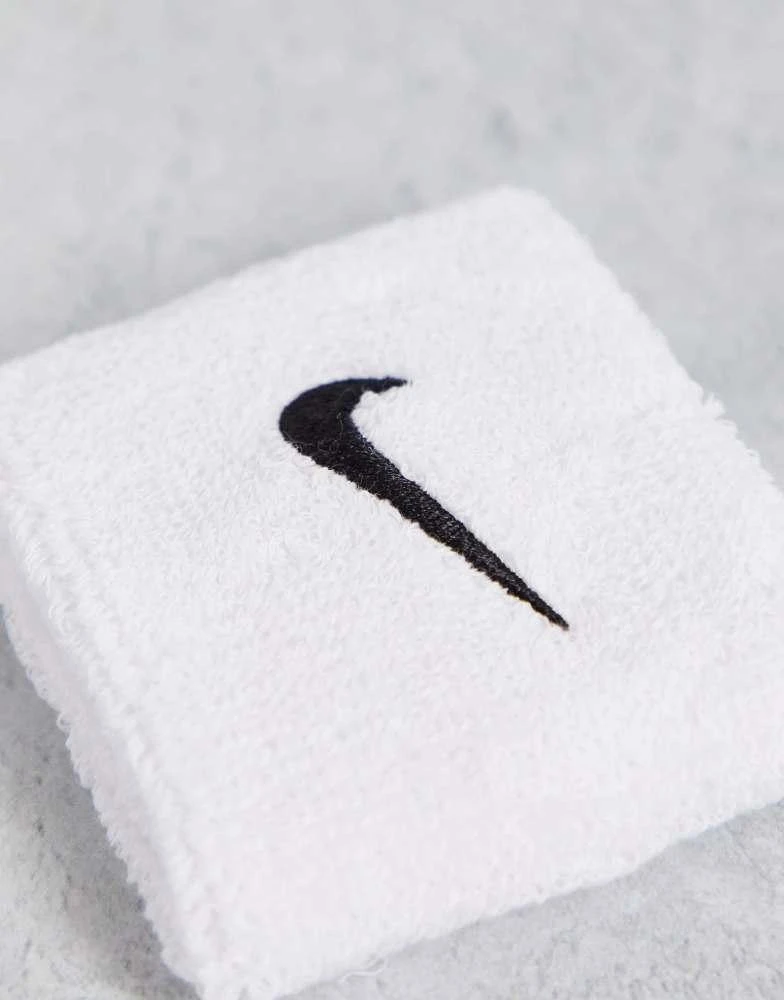 NIKE Nike swoosh wristbands 2 pk in white and black 3