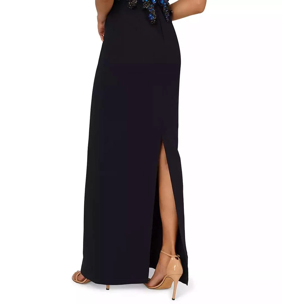 Adrianna Papell Women
s Beaded Off-The-Shoulder Column Dress 4