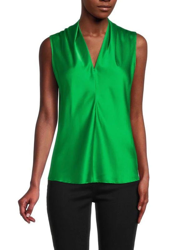 Renee C. V Neck Satin Top 1