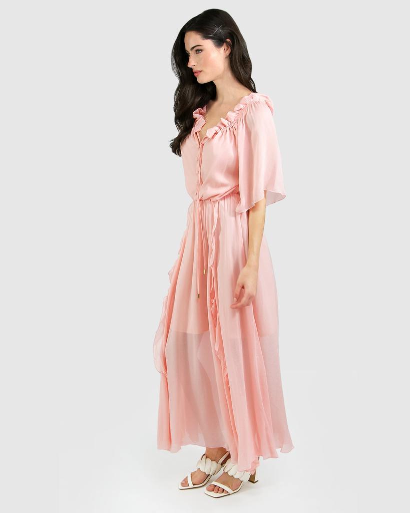 Belle & Bloom Amour Amour Ruffled Midi Dress - Desert Rose