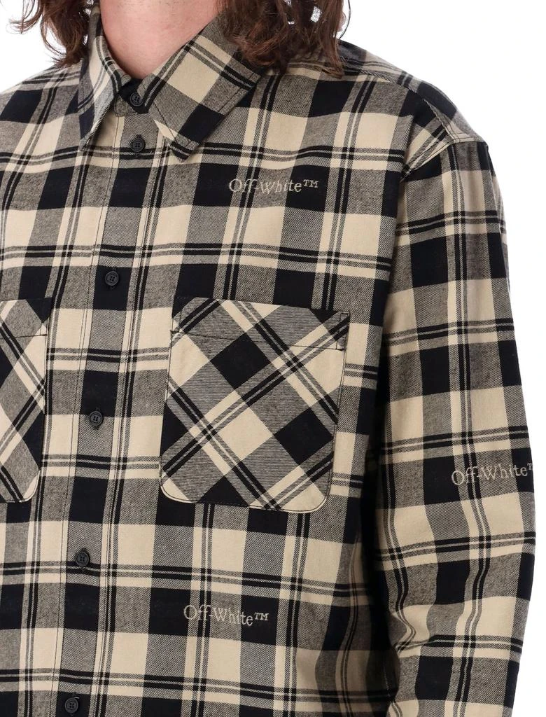 Off-White Off-White Checked Long-Sleeved Flannel Shirt 3
