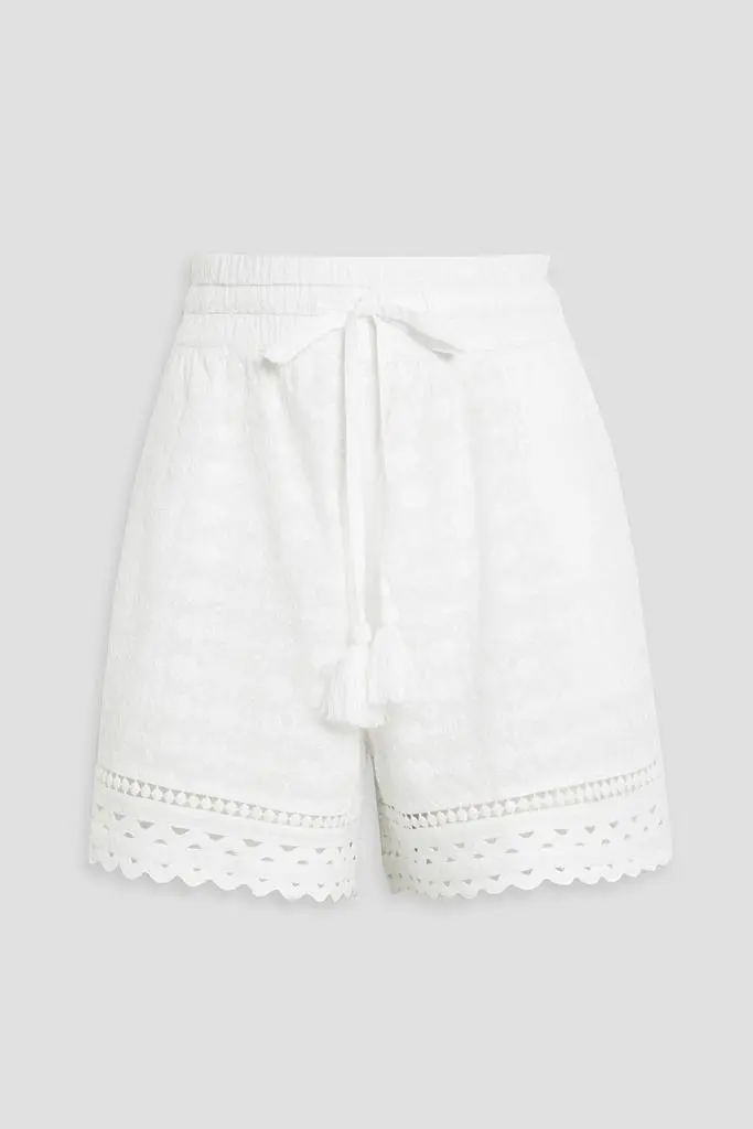 VERONICA BEARD Tijana embroidered cotton shorts
