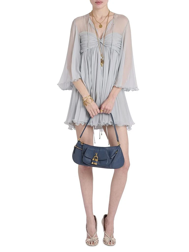 Chloé Silk Georgette Tie Neck Minidress 2
