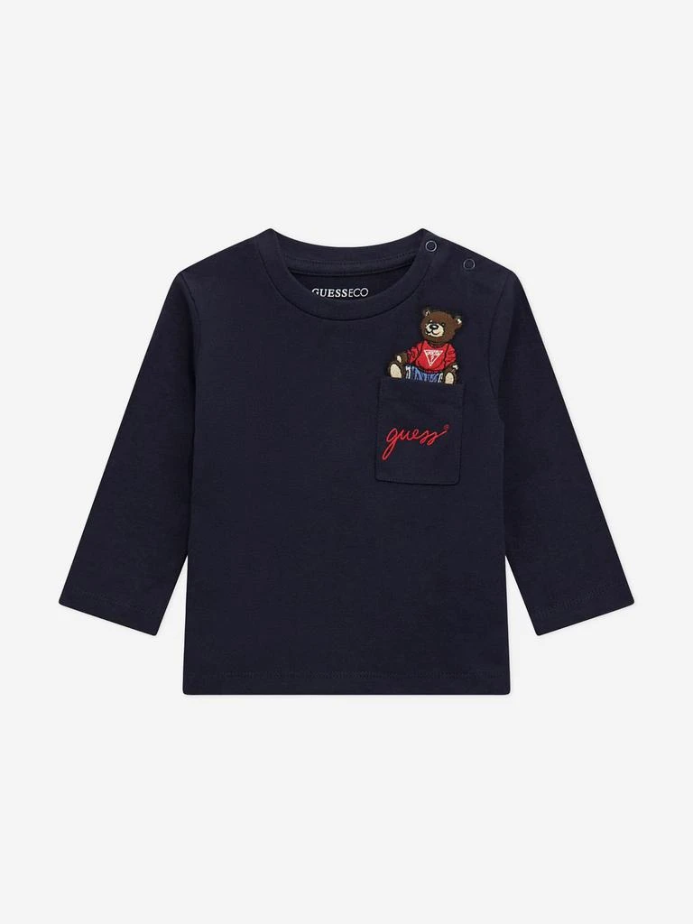 GUESS Guess Baby Boys Long Sleeve T-Shirt in Blue 1