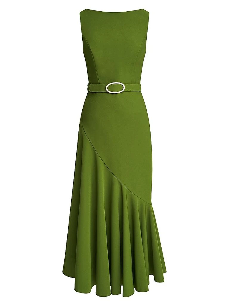 green dress saks fifth avenue Backless Cowl Neck Sleeveless Cami Dress Green / 2XL main image 1