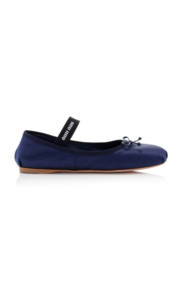 Miu Miu Miu Miu - Satin Ballet Flats - Blue - IT 41 - Moda Operandi 1