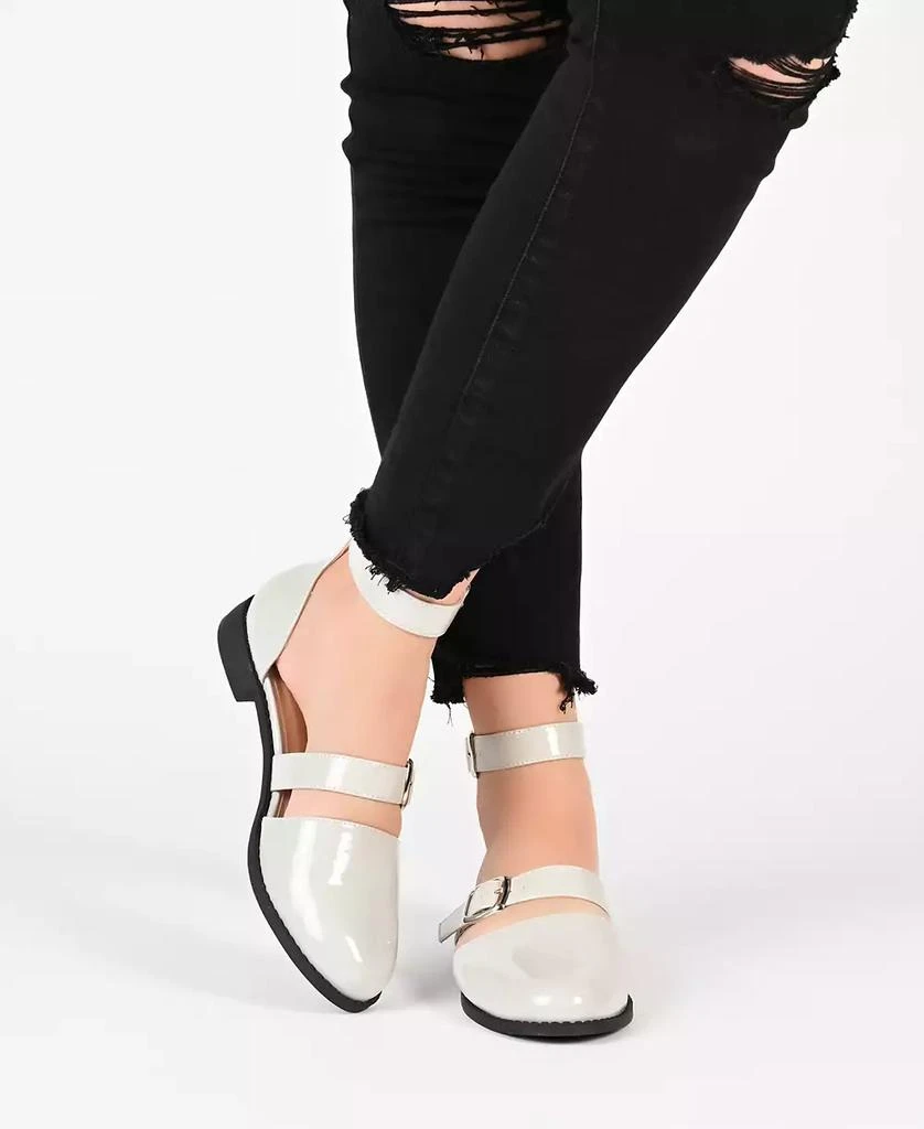 Journee Collection Women's Constance Double Buckle Flats 9