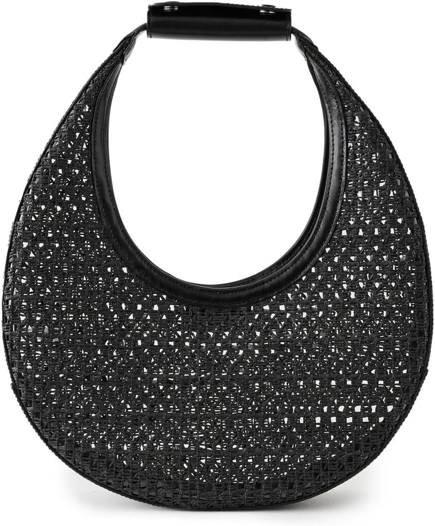 Staud Women's Moon Woven Tote Bag, Black