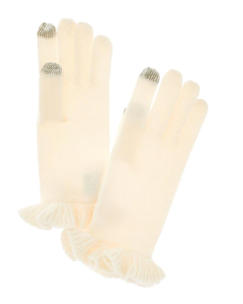 Phenix Ruffle Cuff Knit Touch Tech Cashmere Gloves 1