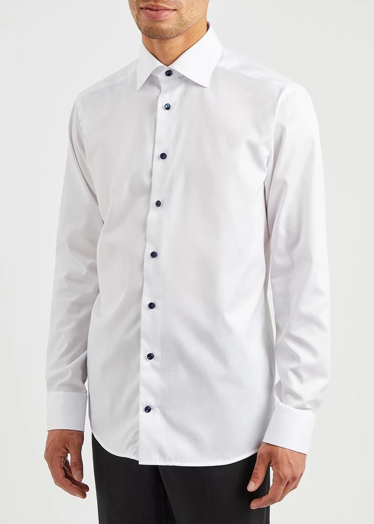 ETON White cotton-twill shirt 2