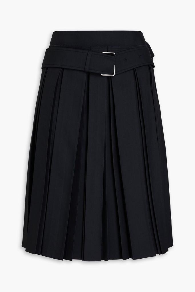 Peter Do Belted pleated sateen skirt