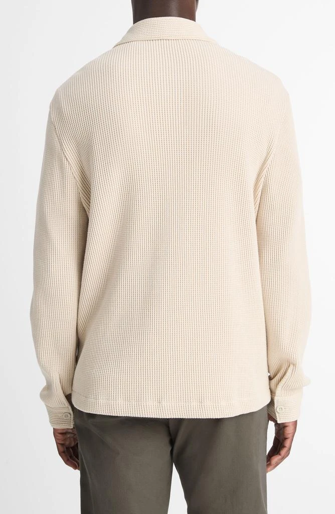 Vince Chunky Waffle Stitch Button-Up Shirt 2