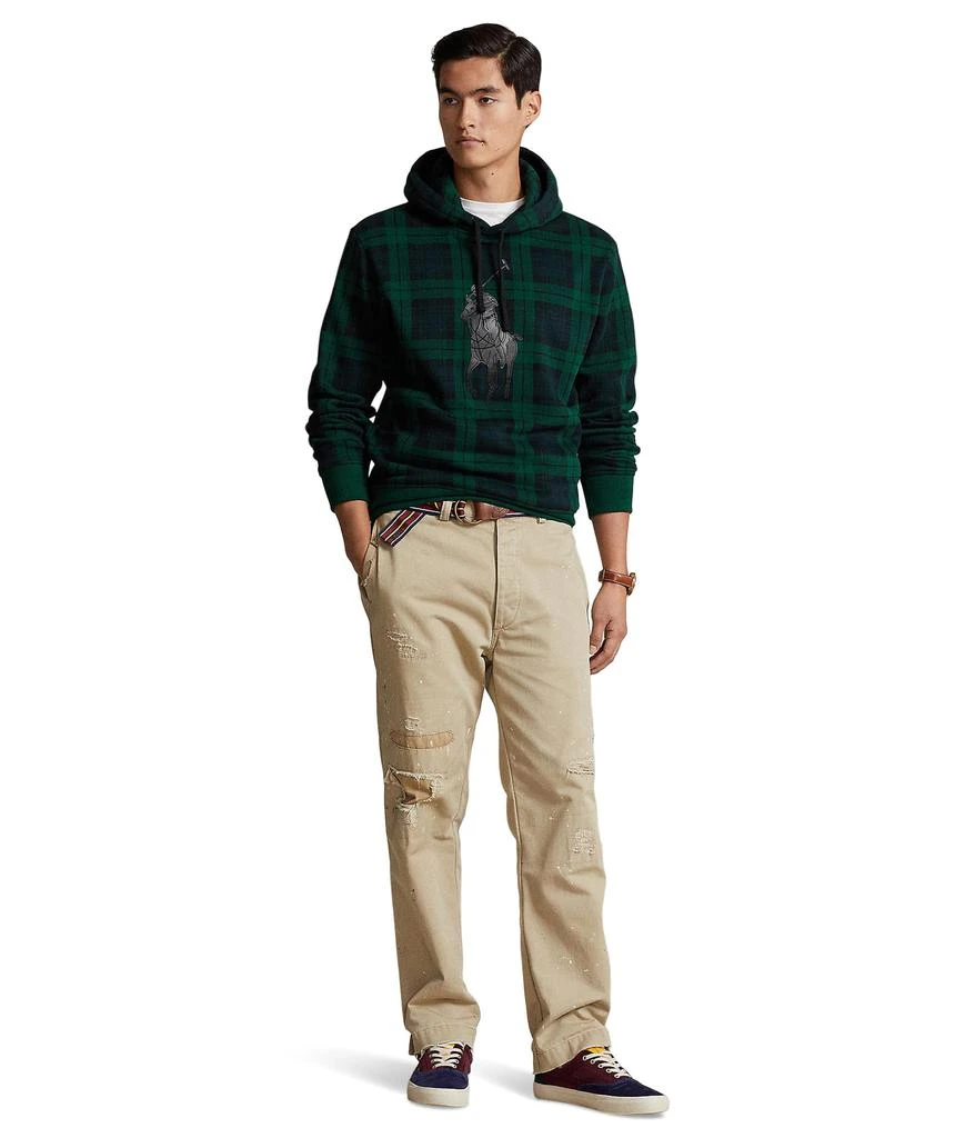 Ralph Lauren Leather Pony Plaid Fleece Hoodie 4