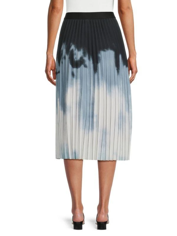 Wdny Tie Dye Accordion Pleat Midi-Skirt 2