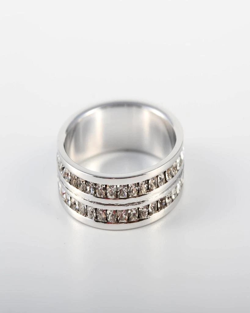 Traditions Jewelry Company Sterling Silver 2 Row Eternity Ring