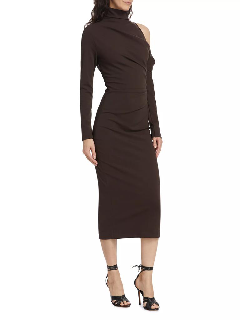 Gauge81 Teresa Asymmetric Turtleneck Midi-Dress