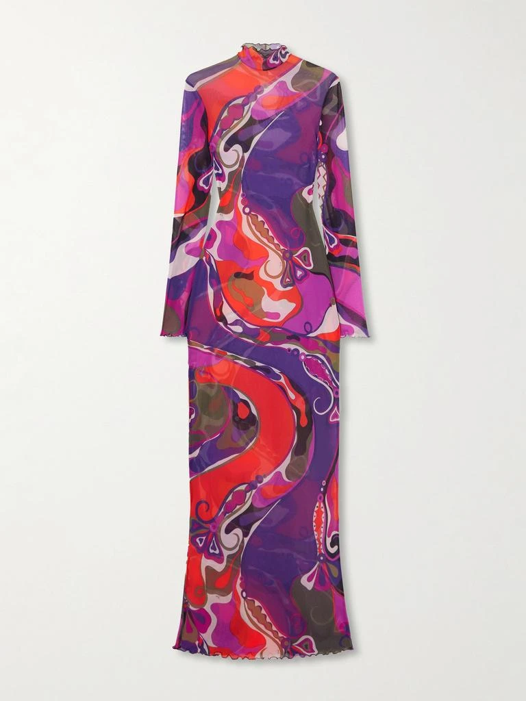 chinese dress ladies Emilio Pucci Green Long Sleeve Dress with Embellished Neck Line Detail –  Sellier main image 0