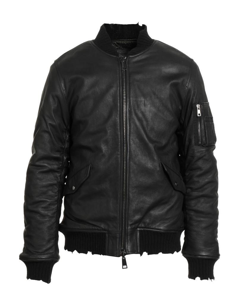 BEAMS PLUS Black MIL Flight Leather Jacket - Jackets