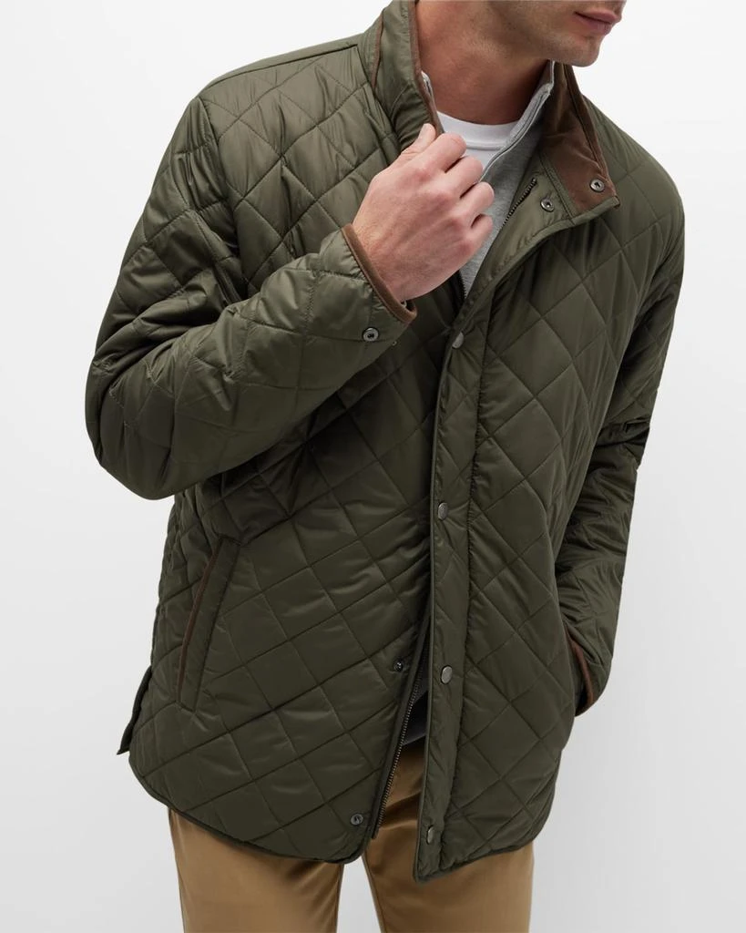 Peter Millar Men's Suffolk Quilted Travel Coat 6