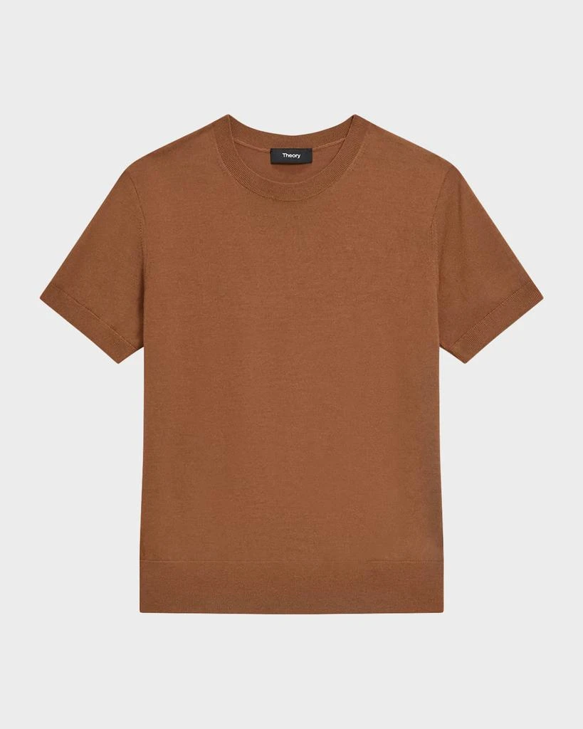 Theory Regal Merino Wool Short-Sleeve Crew T-Shirt