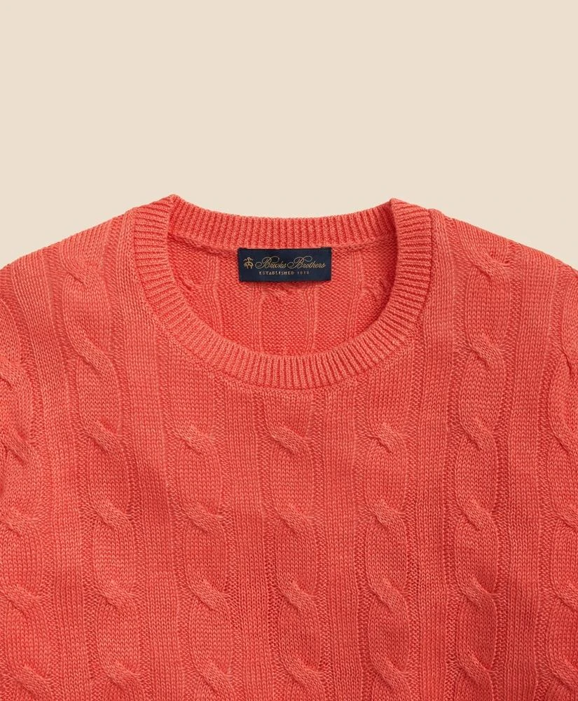 Brooks Brothers Linen Cable Knit Sweater 2