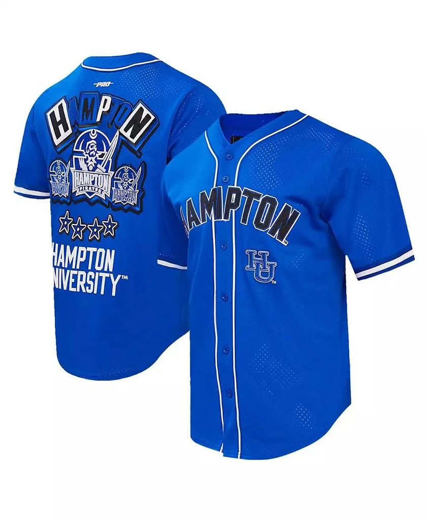 Pro Standard Men's Royal Hampton Pirates Homecoming Mesh Button-Down Shirt 1