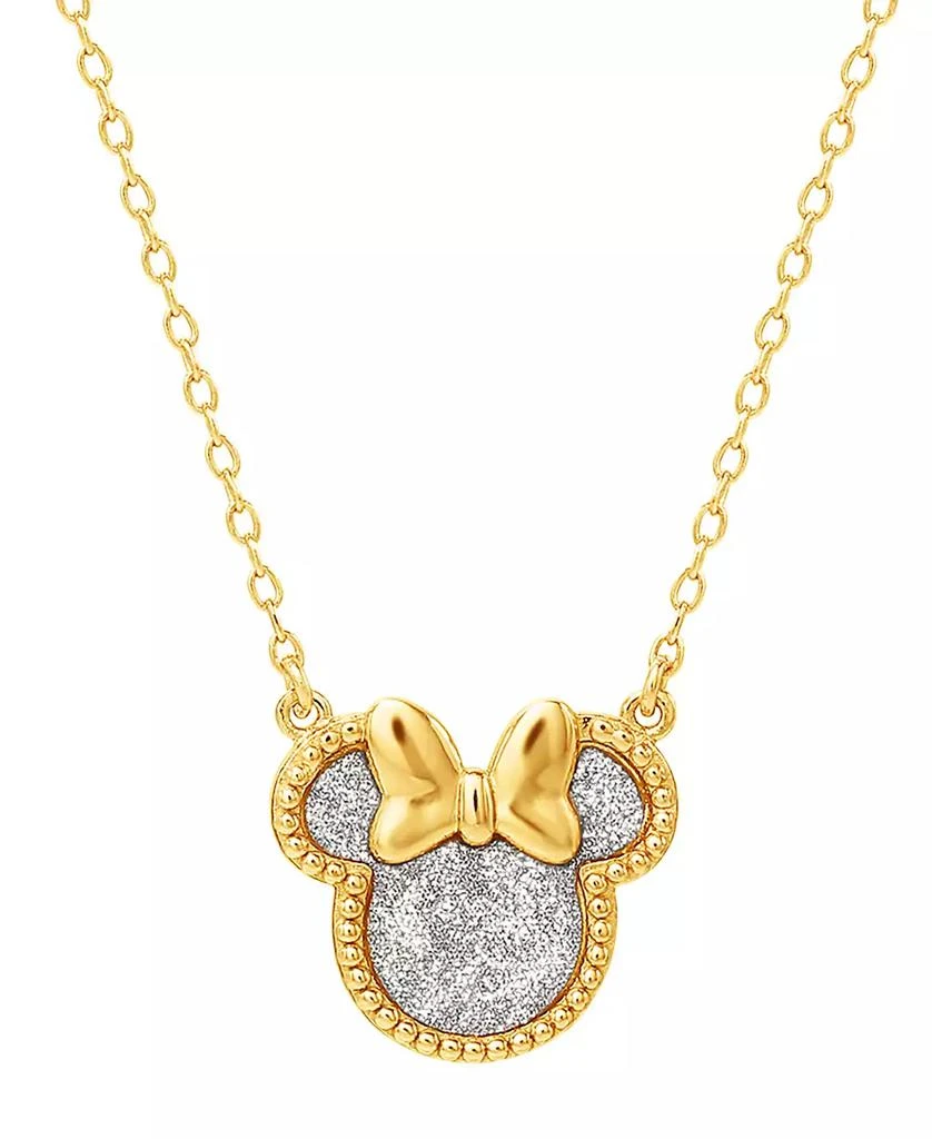Disney 2-Pc. Minnie Glitter Necklace and Earrings Set in 18k Yellow Gold Over Sterling Silver 2