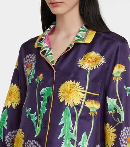 Dolce 
Gabbana Printed oversized silk twill shirt 4