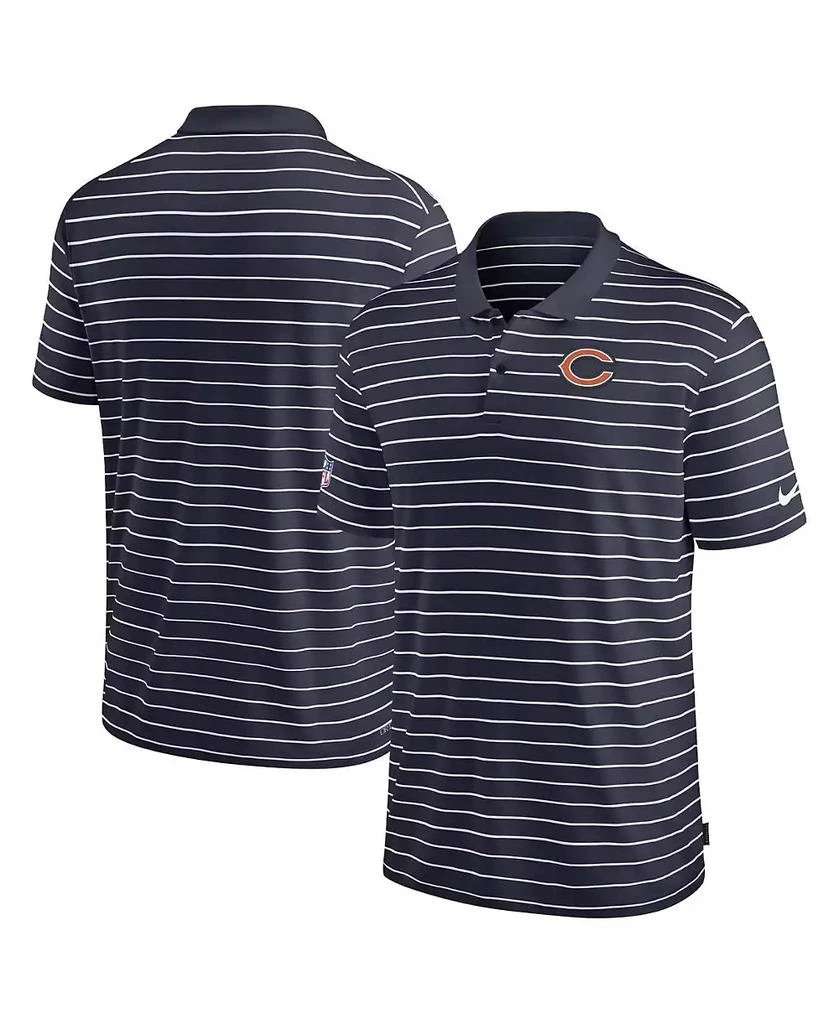NIKE Men's Navy Chicago Bears Sideline Lock Up Victory Performance Polo 1