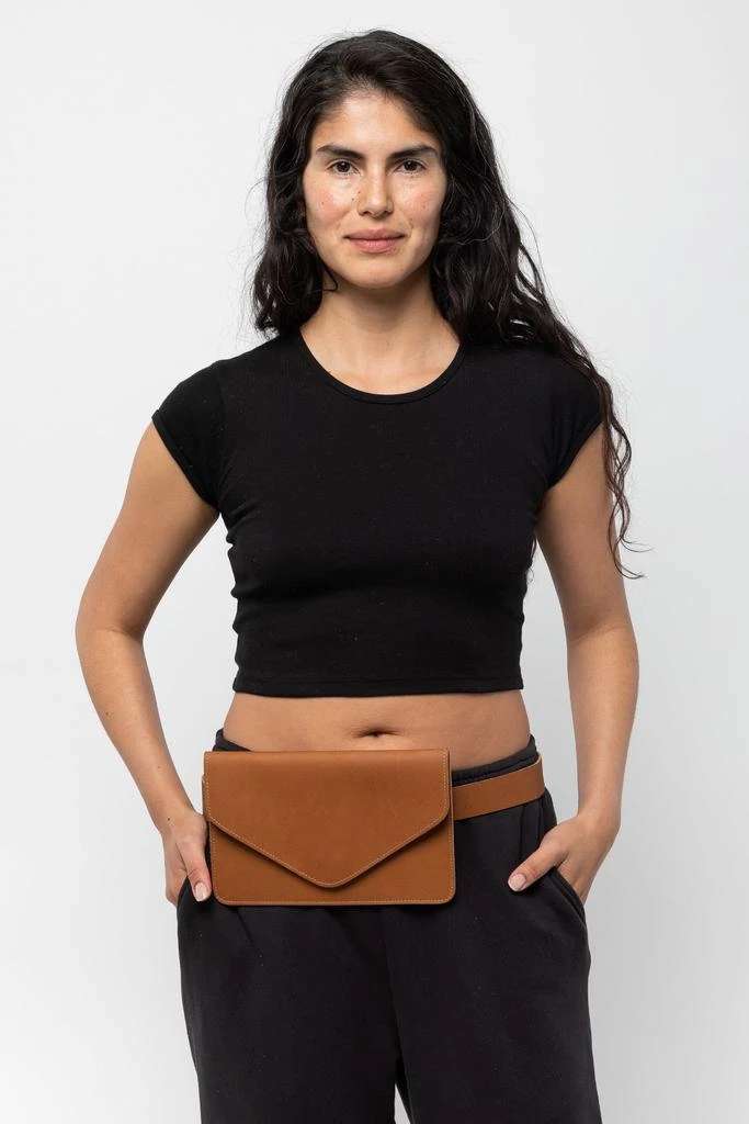 Los Angeles Apparel RLH3433 - Large Multifunctional Belted Envelope Clutch 23