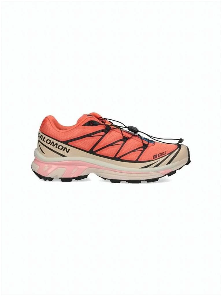Salomon Vibrant Coral Textile Sneakers with Quick-Lace System