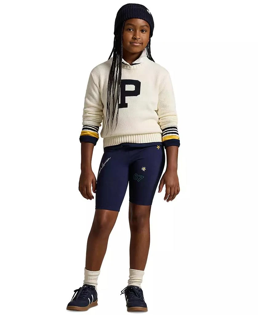 Ralph Lauren Big Girls Cotton Letterman Sweater 7