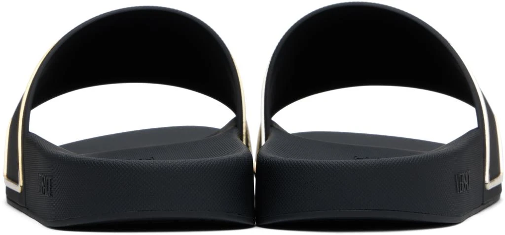 Versace Black & Gold Logo Pool Slides 2