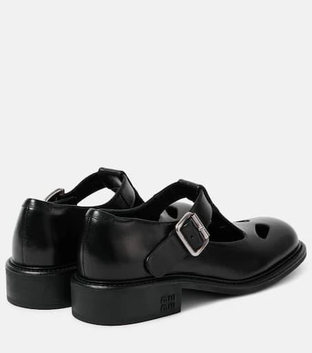 Miu Miu Cutout leather Mary Jane flats 2