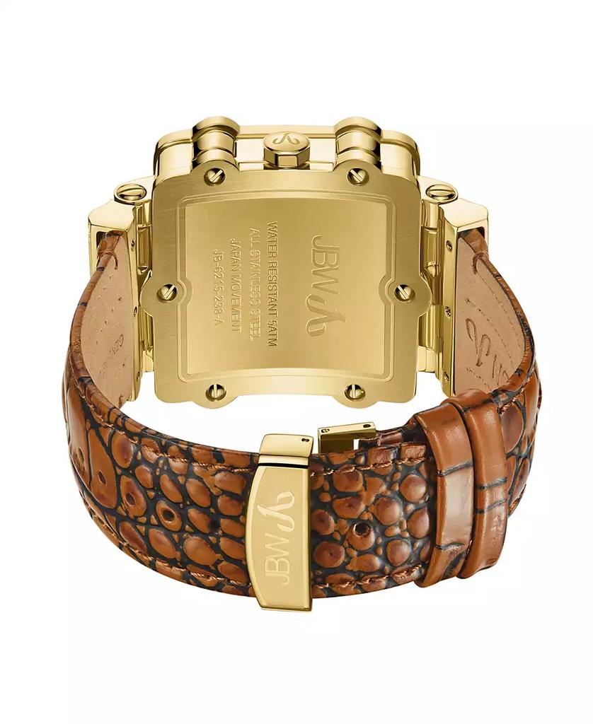 Jbw Men's Phantom Diamond (1 ct.t.w.) 18k Gold Plated Stainless Steel Watch