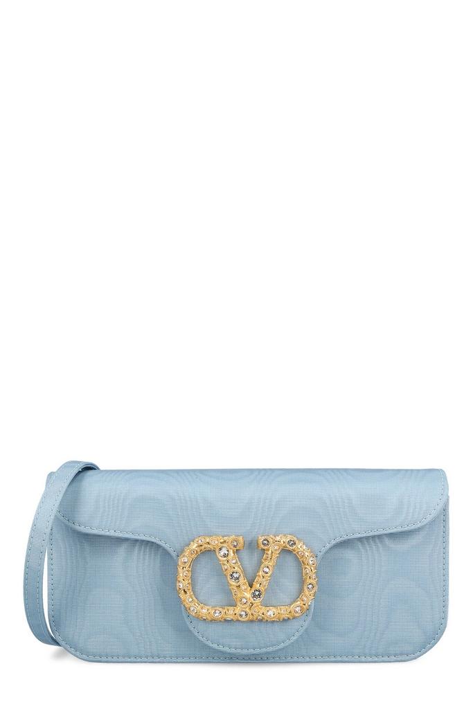 【VALENTINO】VLOGO CLUTCH Valentino VLOGO CHAIN CLUTCH BAG IN NAPPA LEATHER WITH CHAIN