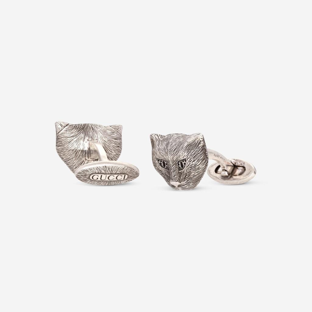 Gucci Gucci Feline Sterling Silver Cufflinks YBE577968001