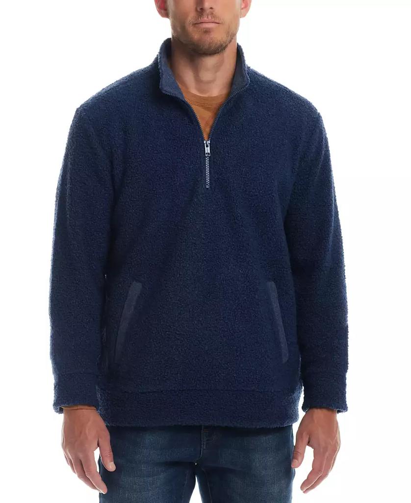 Weatherproof Vintage Men's Teddy Quarter Zip Long Sleeve Sweater