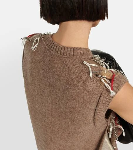 MAISON MARGIELA Jacquard wool-blend sweater vest 6