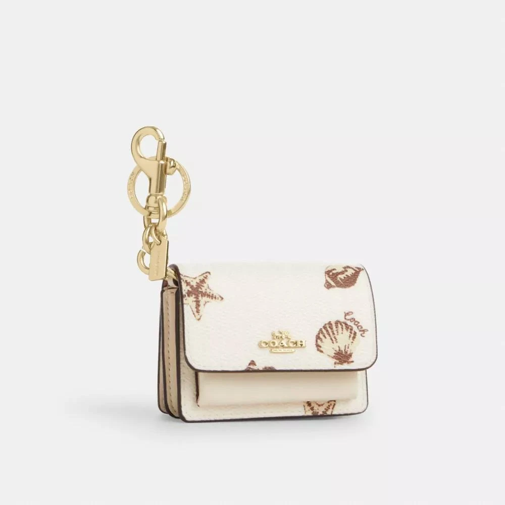 Coach Mini Klare Bag Charm With Shell Print 1