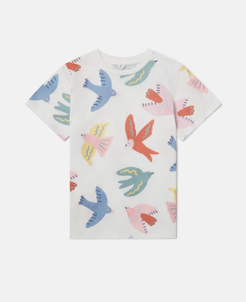 Stella McCartney Stella McCartney - Dove Print T-Shirt, Ivory/Multicolour, Size: 6