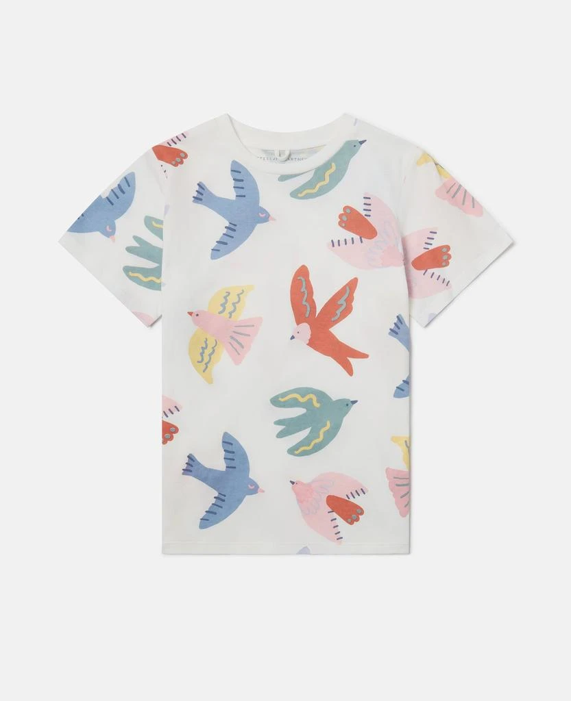Stella McCartney Stella McCartney - Dove Print T-Shirt, Ivory/Multicolour, Size: 6 1