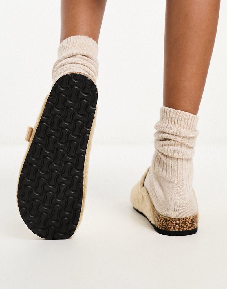 Glamorous Glamorous teddy mules in camel