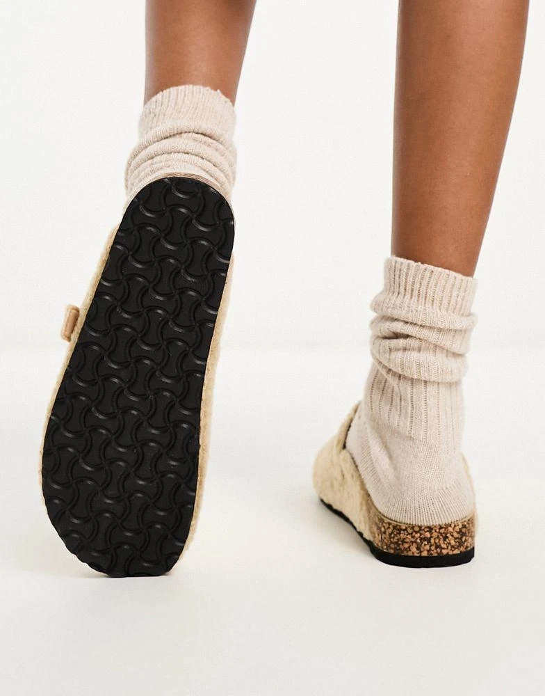 Glamorous Glamorous teddy mules in camel 2