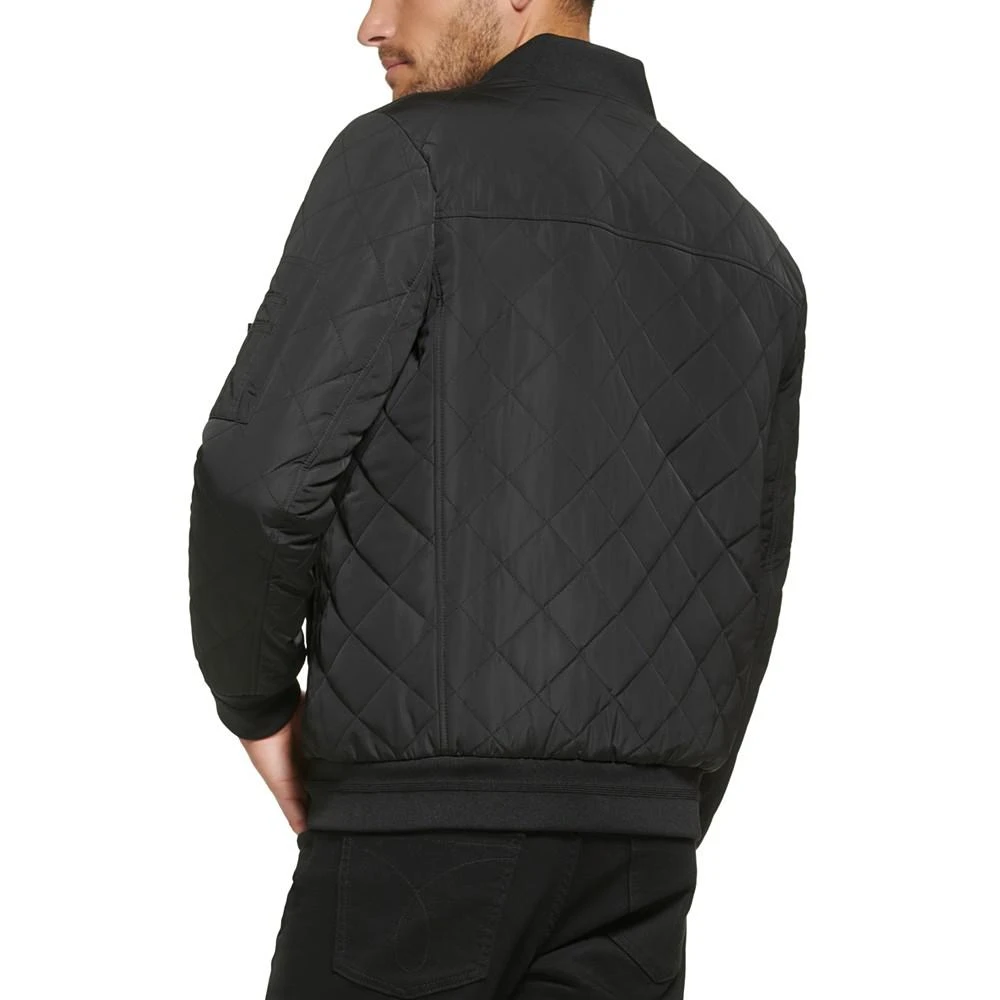 Calvin Klein Men's Quilted Baseball Jacket with Rib-Knit Trim 2