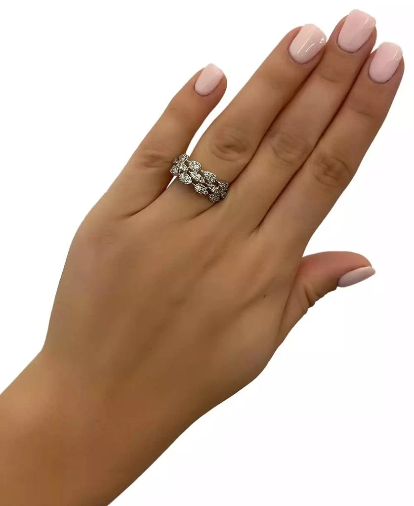 Le Vian Vanilla Diamond Pear Mini Cluster Triple Row Ring (5/8 ct. t.w.) in Platinum 6
