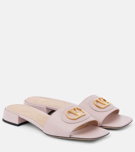 Valentino VLogo leather slides 1